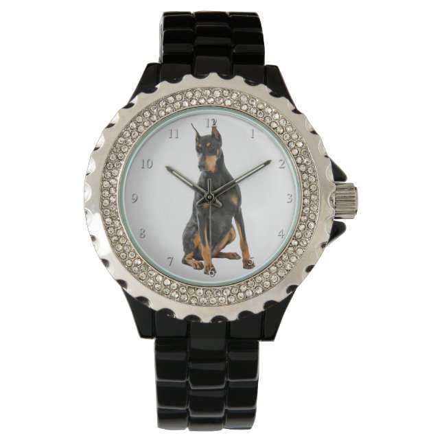 Doberman Watch Armbanduhr (Vorderseite)