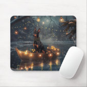 Doberman Weihnachts Feierliche Reise Mousepad (Mit Mouse)