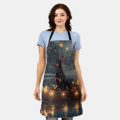 Doberman Weihnachts Feierliche Reise Schürze (Getragen)