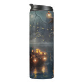 Doberman Weihnachts Feierliche Reise Thermosbecher (Nach rechts gedreht)