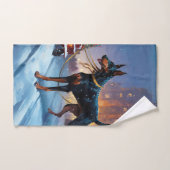 Doberman Weihnachts-Feiertage Badhandtuch Set (Handtuch)