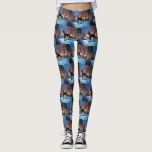 Doberman Weihnachts-Feiertage Leggings