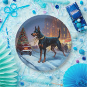 Doberman Weihnachts-Feiertage Pappteller (Party)