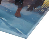 Doberman Weihnachts-Feiertage Schneidebrett (Ecke)