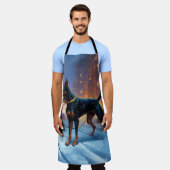 Doberman Weihnachts-Feiertage Schürze (Getragen)