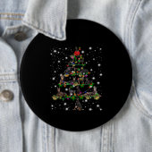 Doberman Weihnachtsbaum bedeckt durch Blitzlicht Button (Beispiel)