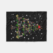 Doberman Weihnachtsbaum bedeckt durch Blitzlicht Fleecedecke (Vorderseite (Horizontal))