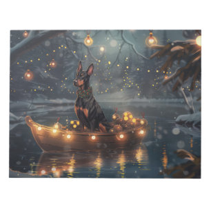 Doberman-Weihnachtsfestreise  Notizblock