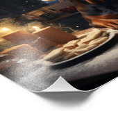 Doberman Weihnachtskekse Feiertag Fotodruck (Ecke)