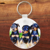 Doberman Welpen Schlüsselanhänger (Vorderseite)