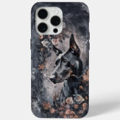 Doberman & Wildblumen Case-Mate iPhone Hülle (Rückseite)