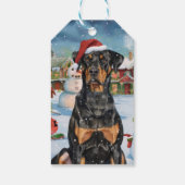 Doberman Winter Wonderland Christmas Joy Geschenkanhänger (Rückseite)