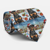 Doberman Winter Wonderland Christmas Joy Krawatte (Gerollt)
