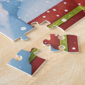 Doberman Winter Wonderland Christmas Joy Puzzle (Seite)