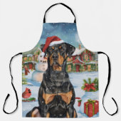 Doberman Winter Wonderland Christmas Joy Schürze (Vorderseite)