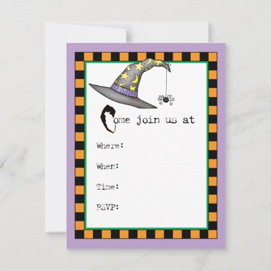 Doberman Witch Einladung (Rückseite)