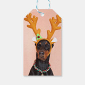 Doberman with Horns of a Deer Geschenkanhänger (Rückseite)