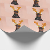 Doberman with Horns of a Deer Geschenkpapier (Ecke)