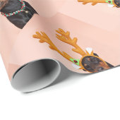 Doberman with Horns of a Deer Geschenkpapier (Rolleneckpunkt)