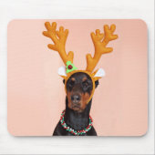 Doberman with Horns of a Deer Mousepad (Vorne)
