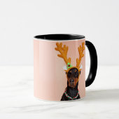 Doberman with Horns of a Deer Tasse (VorderseiteRechts)
