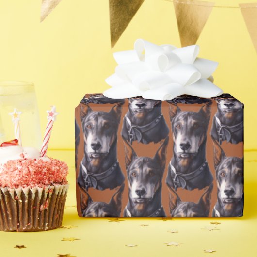 Doberman Wrapping Paper Doberman Pinscher Paper Geschenkpapier (Geburtstagsparty)