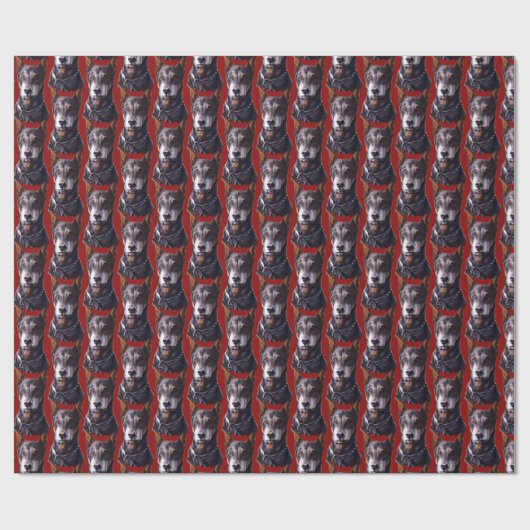Doberman Wrapping Paper Doberman Pinscher Paper Geschenkpapier (Flach)