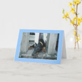 Doberman, wünschst du wärst hier karte (Gelbe Blume)