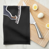 Doberman Zuhause Geschirrtuch (Viertel Falte)