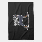 Doberman Zuhause Geschirrtuch (Vertikal)
