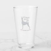 Doberman Zuhause Glas (Rückseite)