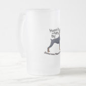 Doberman Zuhause Mattglas Bierglas (Vorderseite Links)