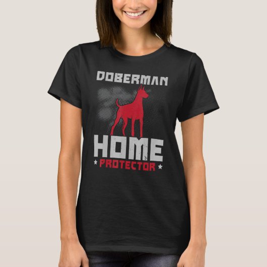 Doberman Zuhause Protector Dog Breeder Puppy Paw T-Shirt (Vorderseite)