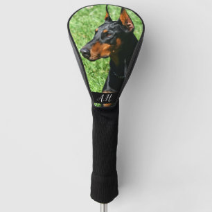 Dobermand Pinscher Hund mit Monogramm Golfkopfdeck Golf Headcover