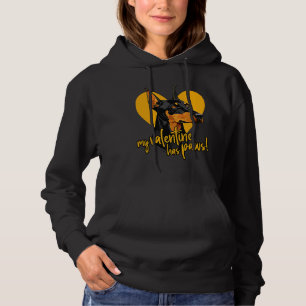Dobermandog mit Herzschuh für Valentinstag Hoodie