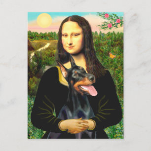 Dobermann 1 - Mona Lisa Postkarte