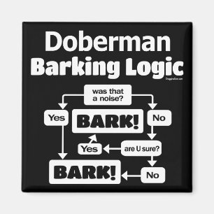 Dobermann-Abstreifenlogik Magnet