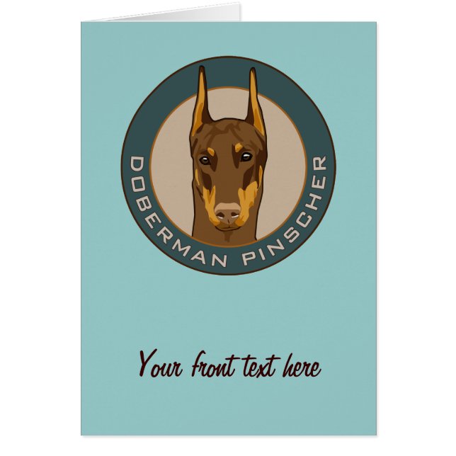 Dobermann-Abzeichen, rot (Vorne)