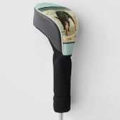 Dobermann am Strand-Malerei-Bild Golf Headcover (angewinkelt)