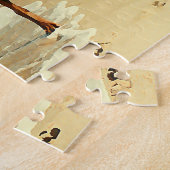 Dobermann am Strand-Malerei-Bild Puzzle (Seite)