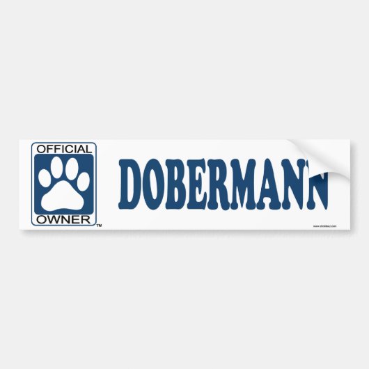 Dobermann Blau Autoaufkleber (Vorne)
