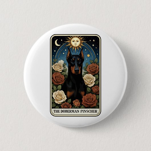 Dobermann Button (Vorderseite)