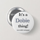 Dobermann Button (Vorne & Hinten)