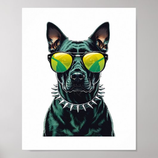 Dobermann Cool Poster (Vorne)