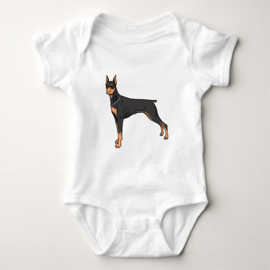 Dobermann doberman baby strampler (Vorderseite)