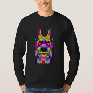 Dobermann Doberman Pop Portrait Dog Besitzer Doggi T-Shirt