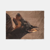 Dobermann - DobermannPinscher Fleecedecke (Vorderseite (Horizontal))