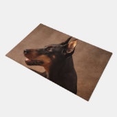 Dobermann - DobermannPinscher Fußmatte (Schrägansicht)