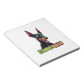 Dobermann Dobie Doby Dobermann Zombie Hund Hallowe Notizblock (angewinkelt)