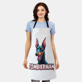 Dobermann Dobie Doby Dobermann Zombie Hund Hallowe Schürze (Getragen)